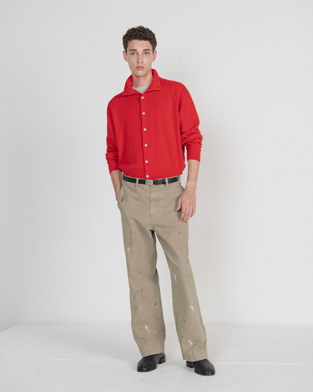Brownyard - Cashmere Stand Collar Cardigan (Red) product image 1 | TRAB K-Fashion Australia