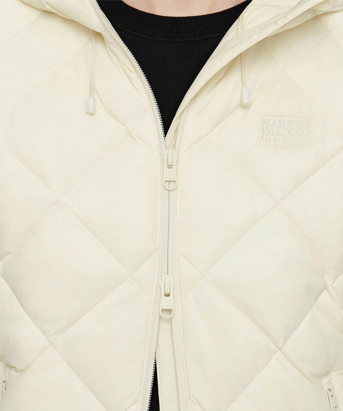 Marithe & Francois Girbaud - Hooded Lightweight Down Jacket (Ivory) product image 4 | TRAB K-Fashion Australia