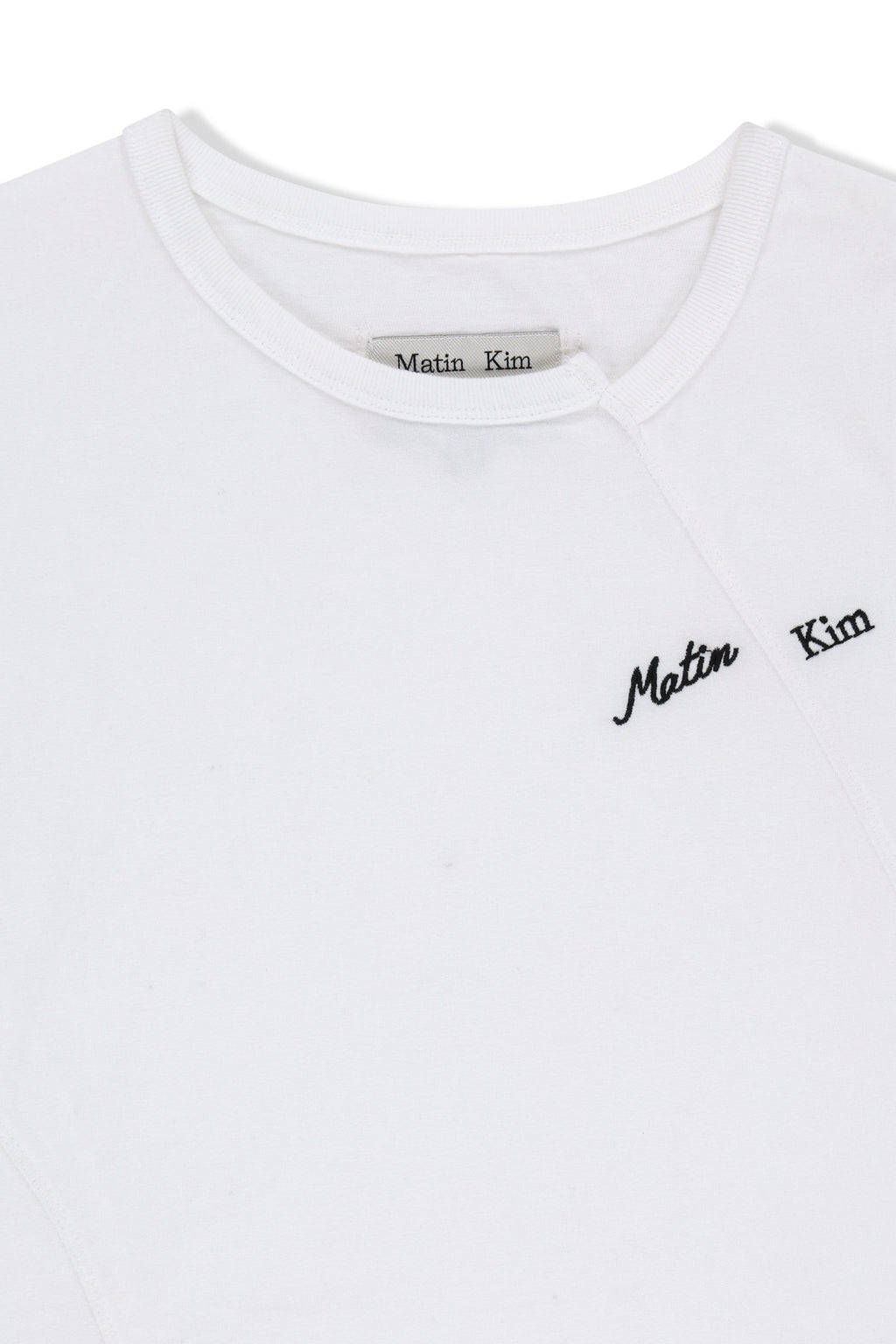 Matin Kim - Curved Cut Slim Top (Ivory) product image 3 | TRAB K-Fashion Australia