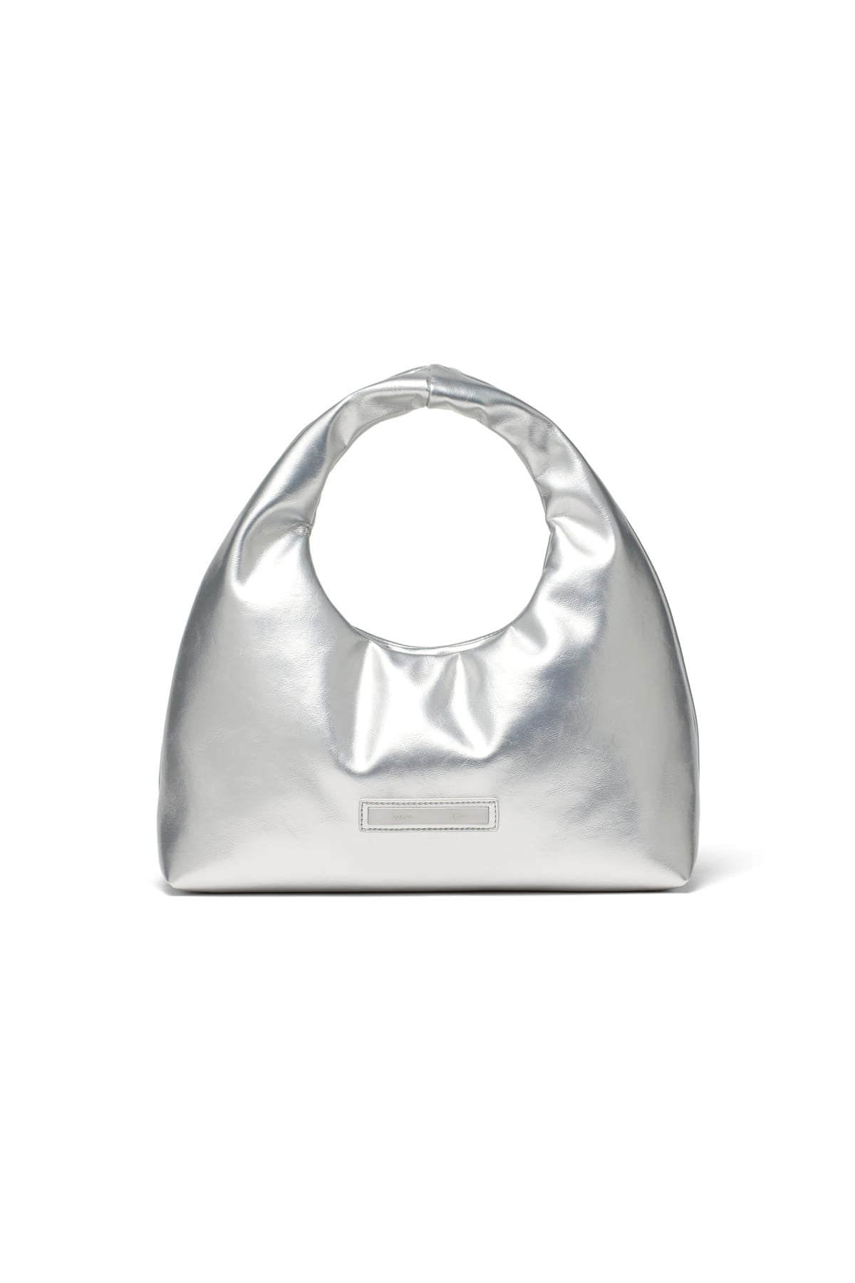 Matin Kim - Embossed Logo Leather Mini Tote Bag (Silver) product image 5 | TRAB K-Fashion Australia