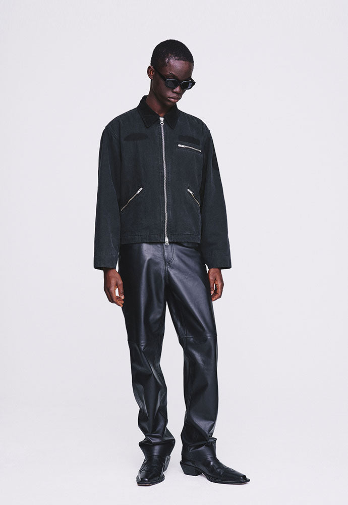 Tonywack - Patch Work Fade-Effect Work Jacket Stone Washed (Faded Black) product image 3 | TRAB K-Fashion Australia
