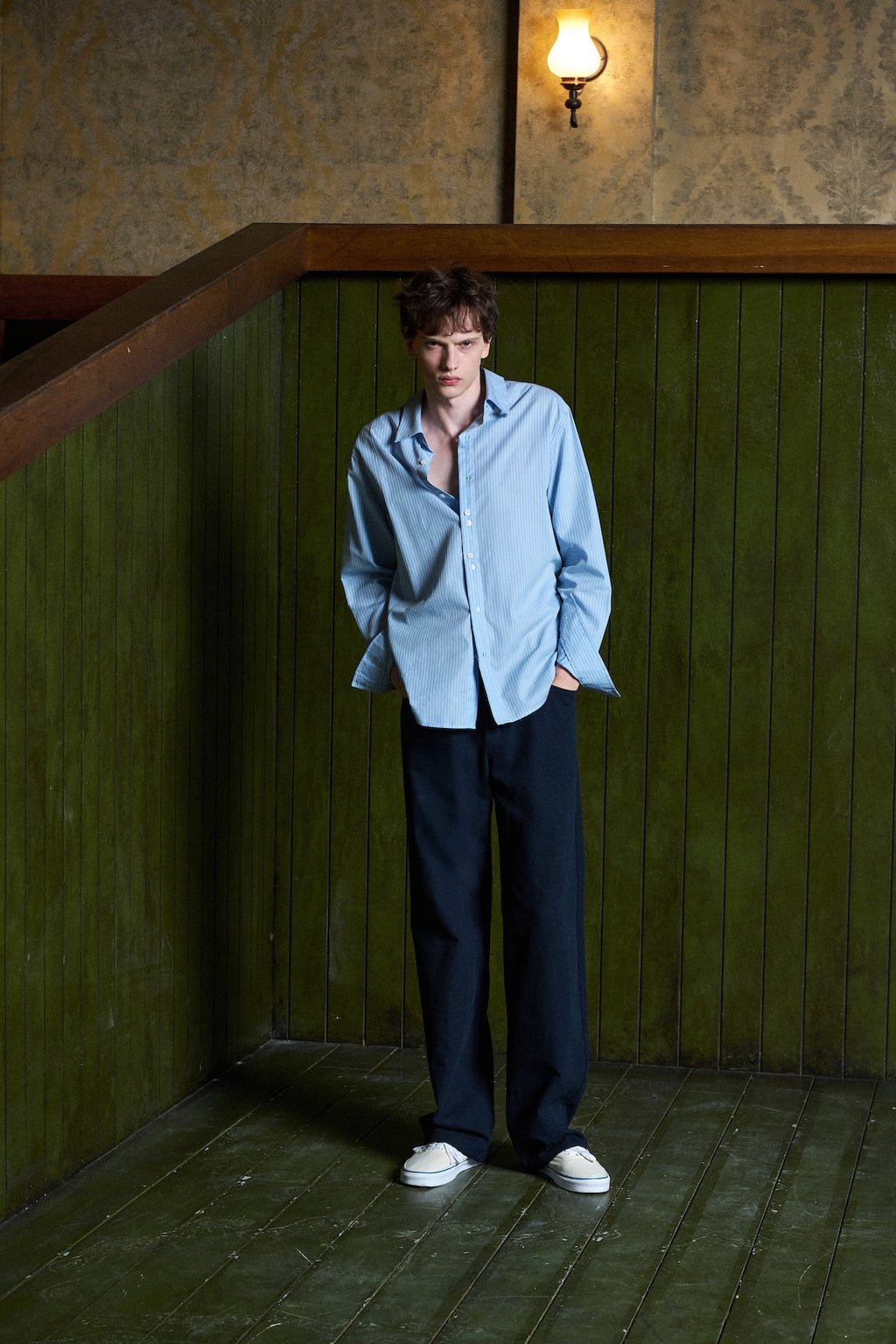 STU - Extra Button Shirt (Sky Blue) product image 1 | TRAB K-Fashion Australia