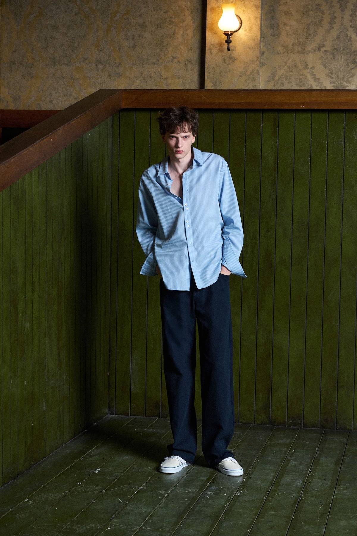 STU - Extra Button Shirt (Sky Blue) product image 1 | TRAB K-Fashion Australia