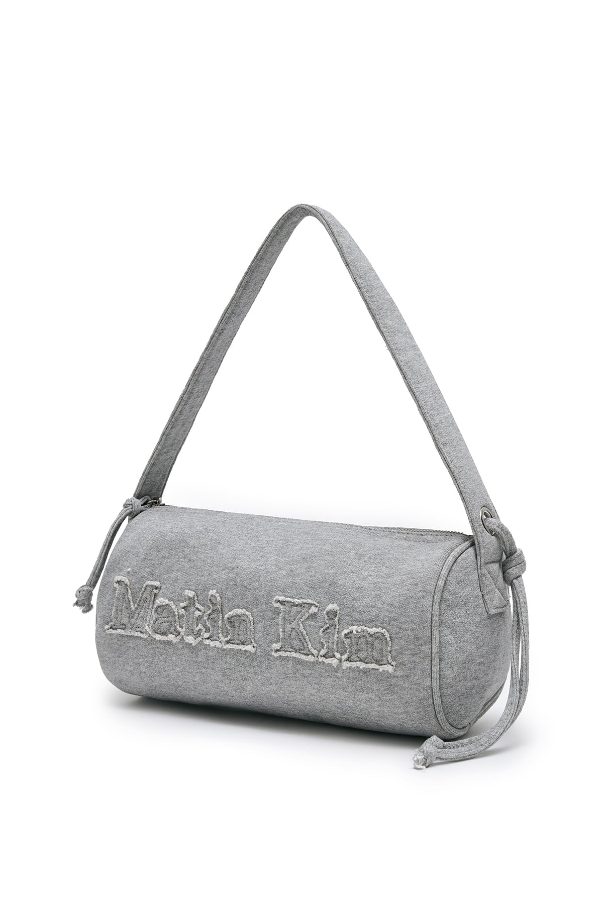 Matin Kim - Applique Logo Jersey Duffle Bag (Grey) product image 2 | TRAB K-Fashion Australia