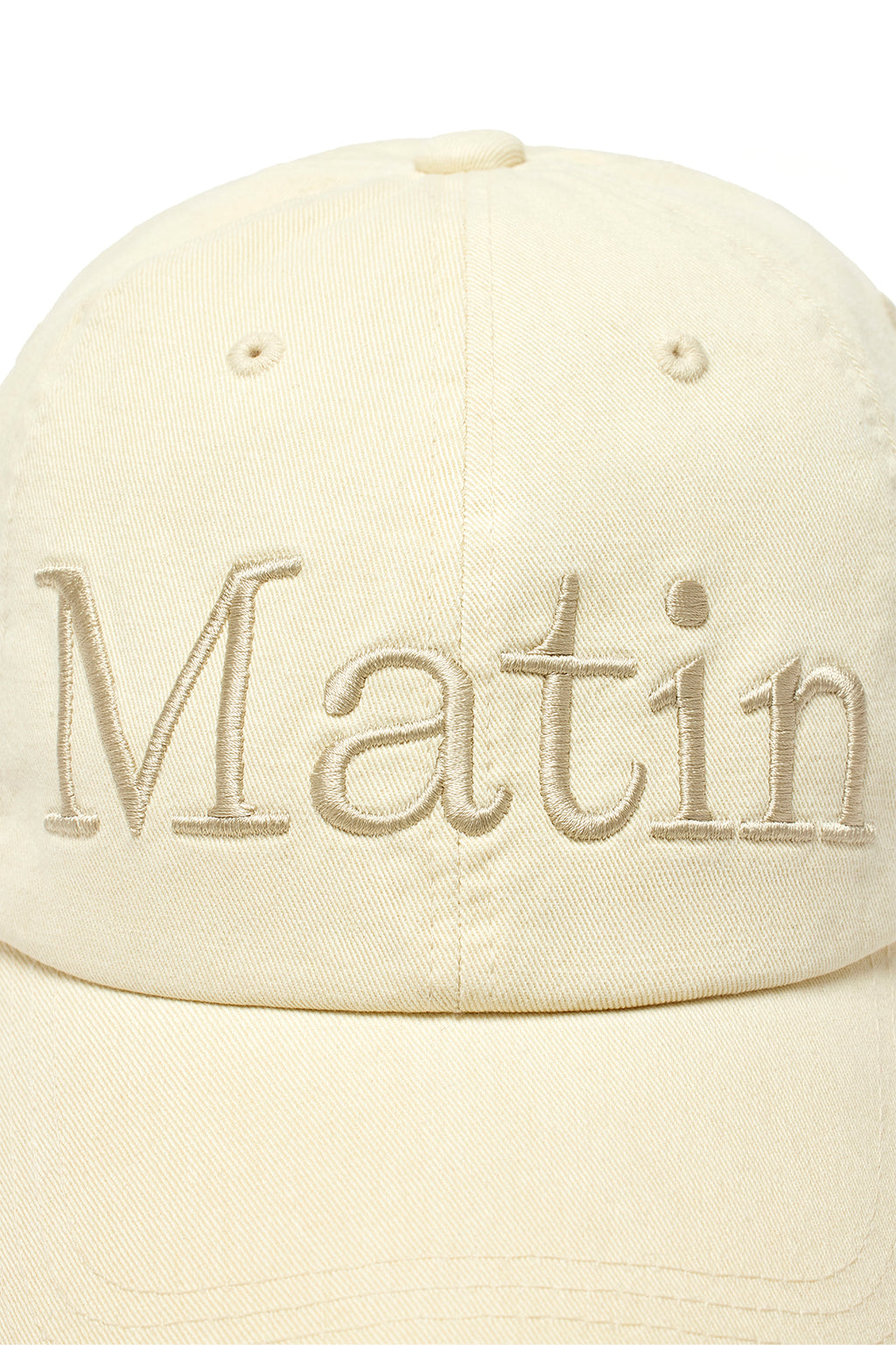 Matin Kim - Matin Logo Washed Ball Cap (Light Beige) product image 5 | TRAB K-Fashion Australia