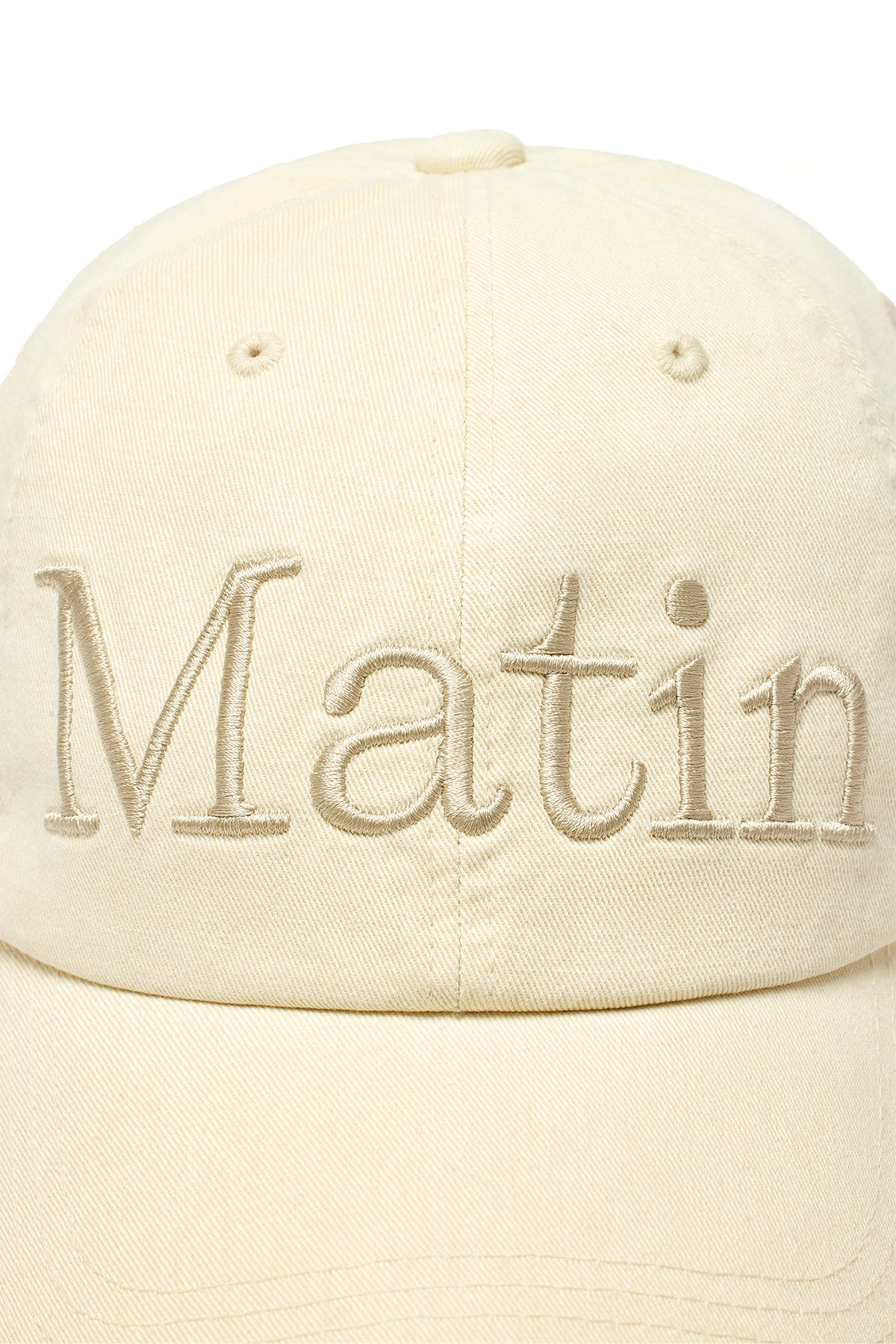 Matin Kim - Matin Logo Washed Ball Cap (Light Beige) product image 5 | TRAB K-Fashion Australia
