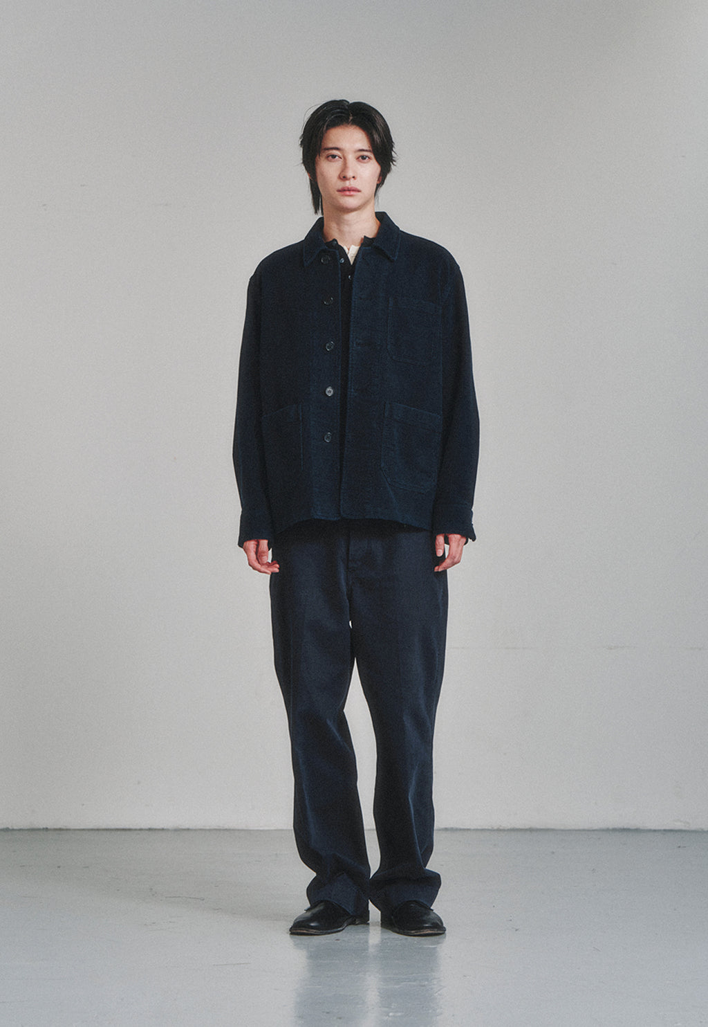 Art if acts - Washed Moleskin French Work Jacket (Vintage Navy) product image 2 | TRAB K-Fashion Australia