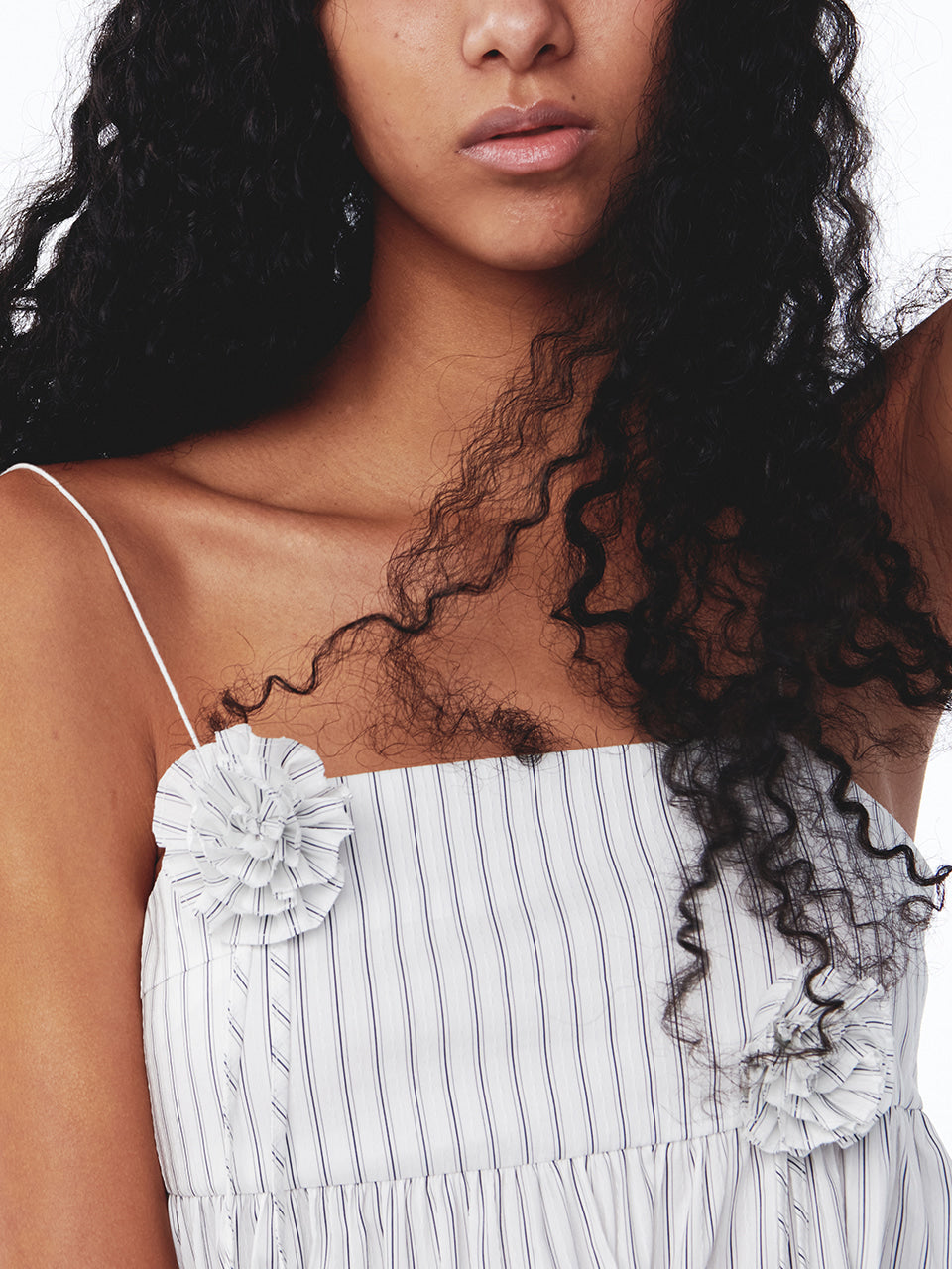 Kijun - Stripe Corsage Camisole Off-White Stripe product image 6 | TRAB K-Fashion Australia