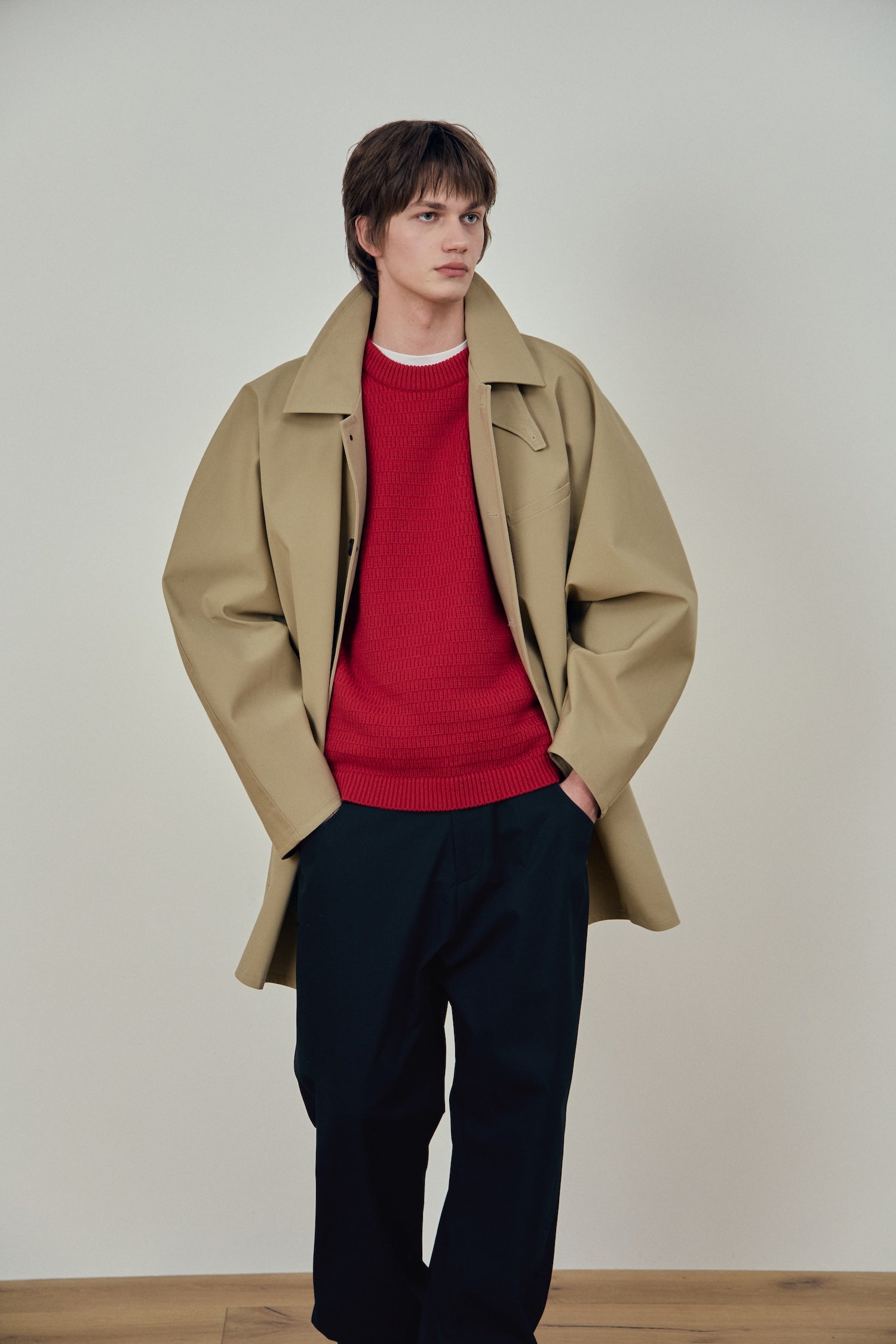 Stu - Dolman Half Coat (Beige) product image 4 | TRAB K-Fashion Australia