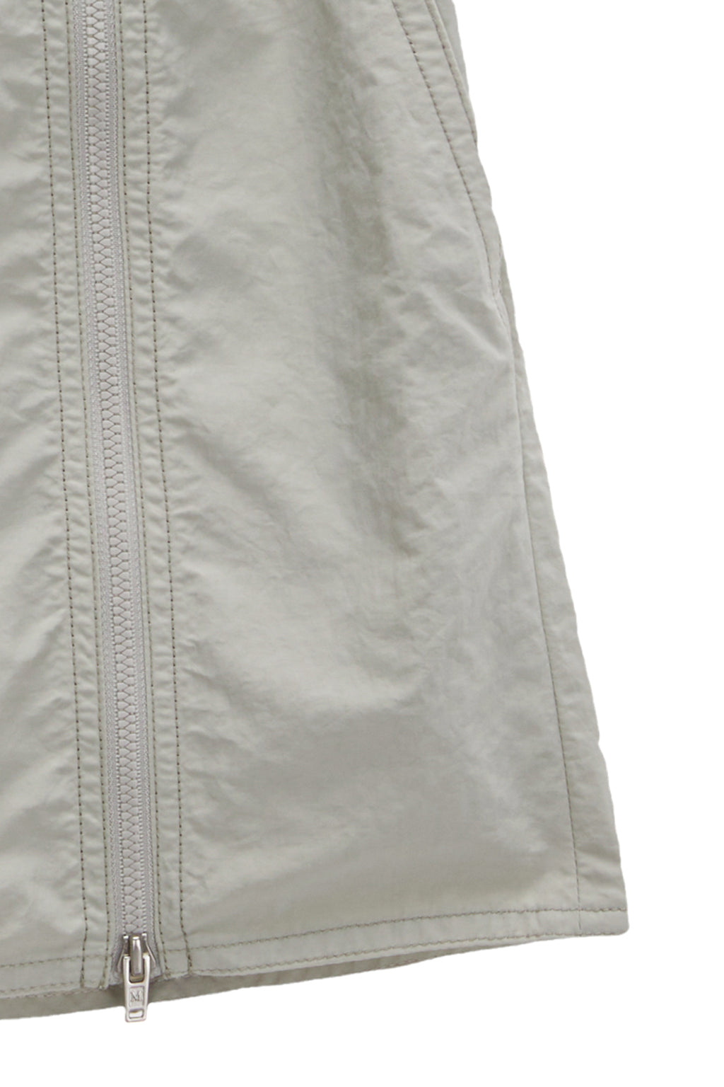 Matin Kim - Double Zipper Point Banding Mini Skirt (Beige) product image 4 | TRAB K-Fashion Australia