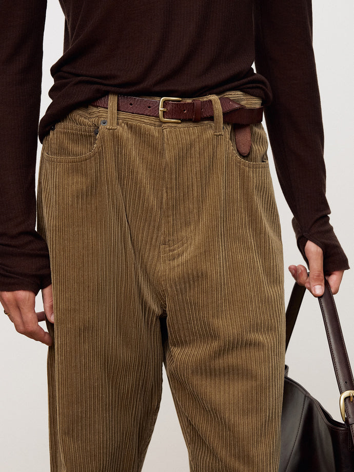 Tonywack - Italian Corduroy Loose Flared Pants (Beige Khaki) product image 8 | TRAB K-Fashion Australia