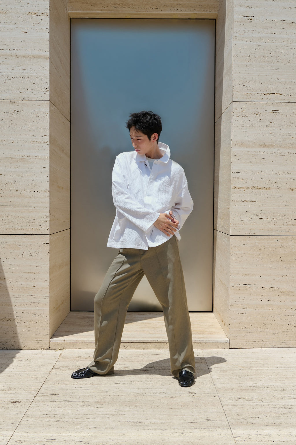 STU - Seersucker Jacket (White) product image 7 | TRAB K-Fashion Australia
