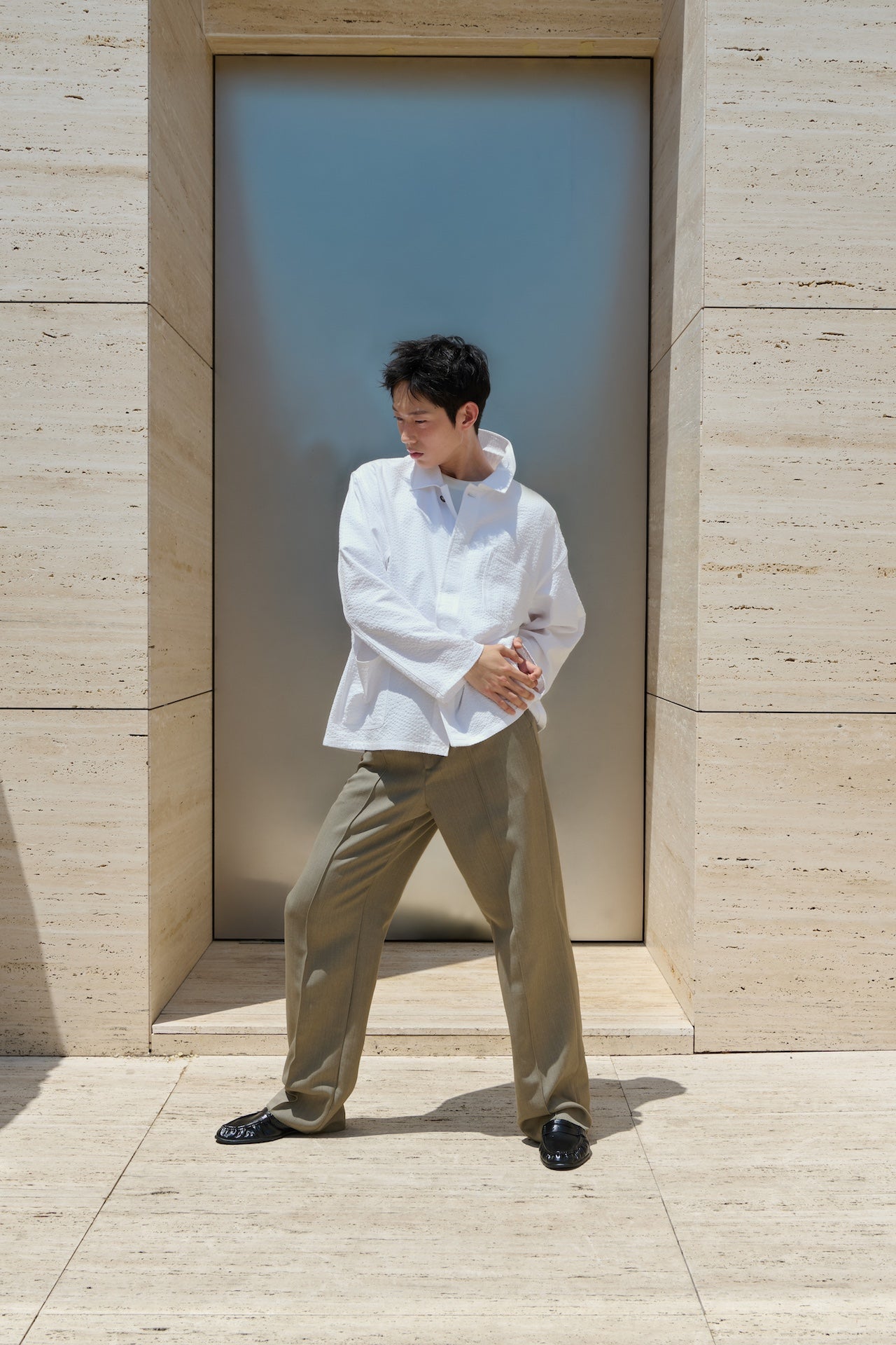 STU - Seersucker Jacket (White) product image 7 | TRAB K-Fashion Australia