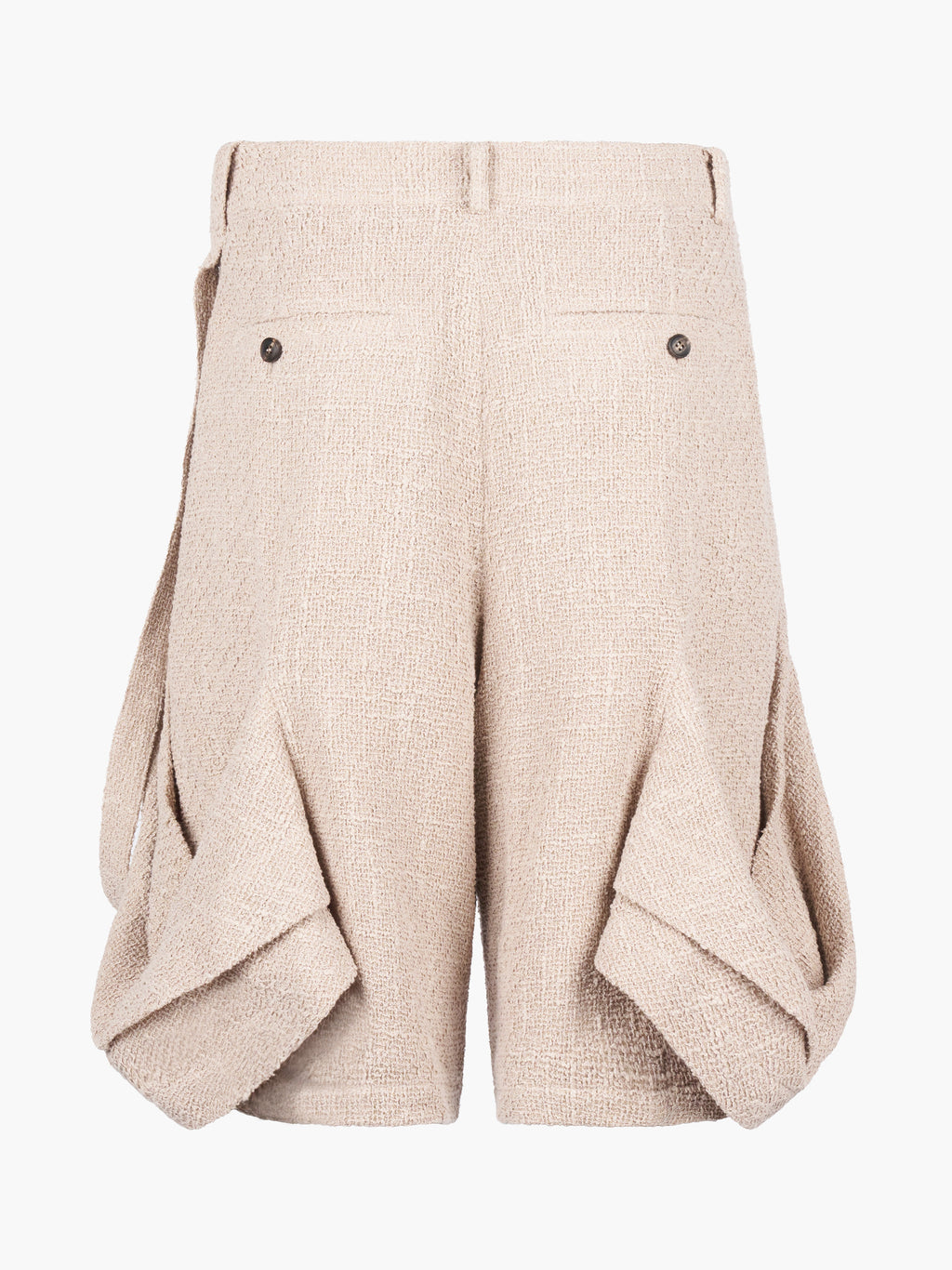 Jiyong Kim - Layered Panel Strap Shorts (Beige) product image 4 | TRAB K-Fashion Australia