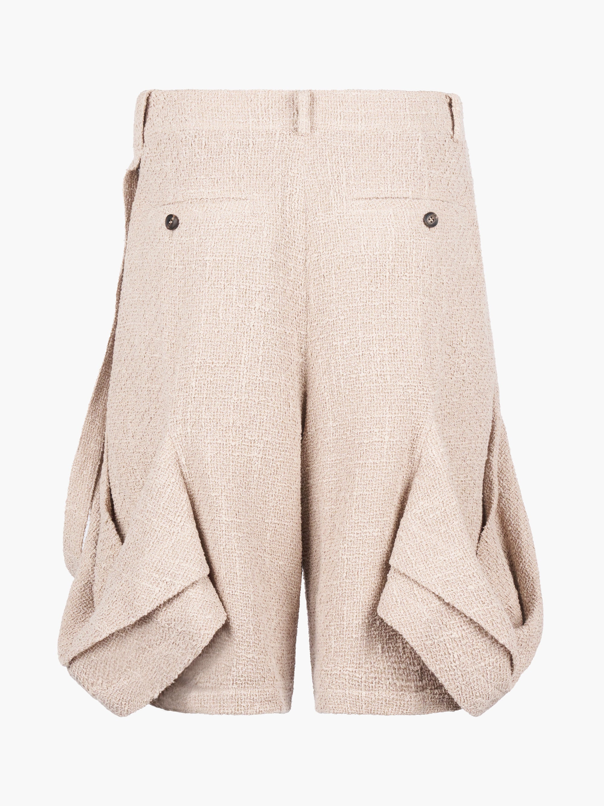 Jiyong Kim - Layered Panel Strap Shorts (Beige) product image 4 | TRAB K-Fashion Australia