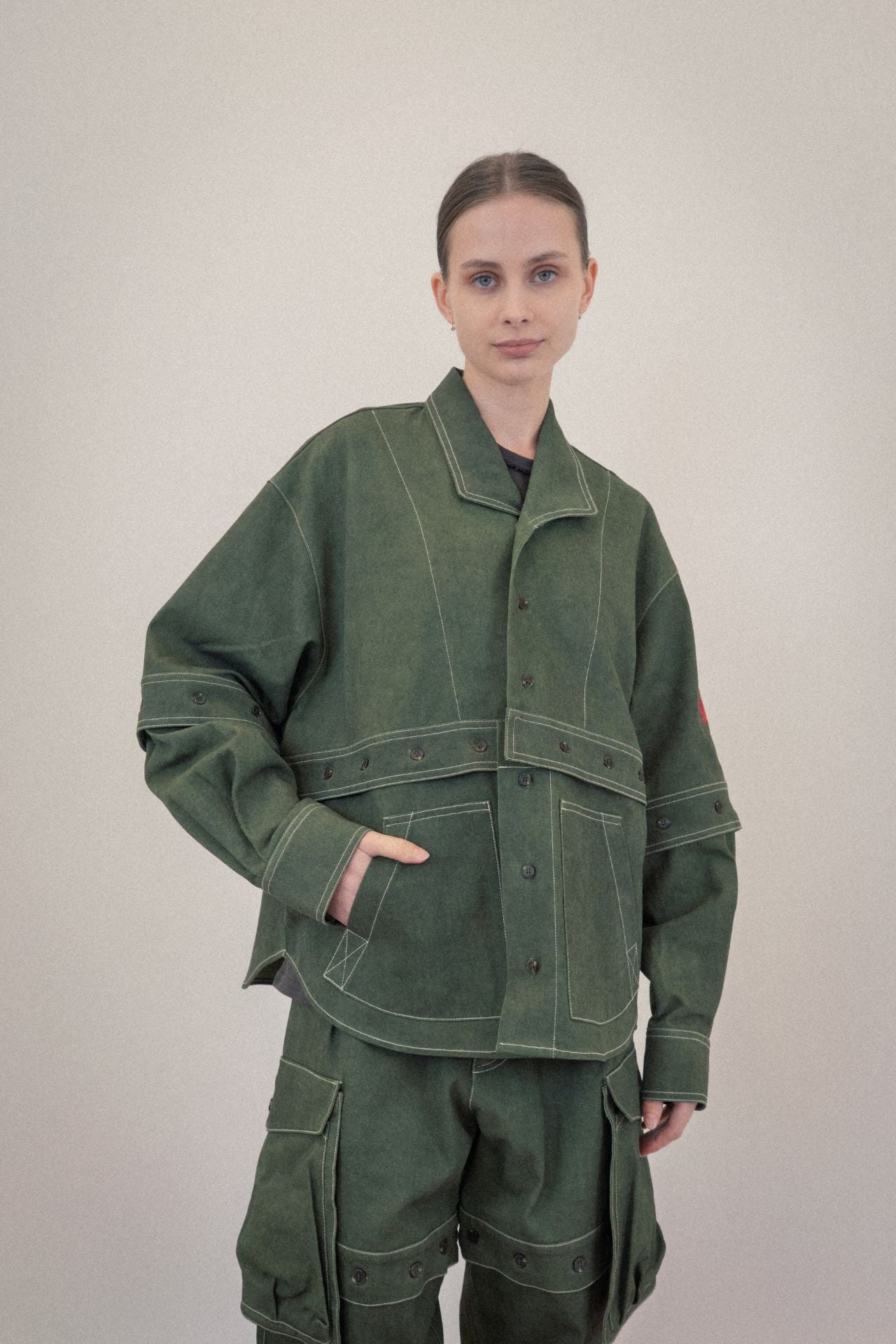 Ioedle - Assembled Jacket That Sparks Imagination (Green) product image 18 | TRAB K-Fashion Australia