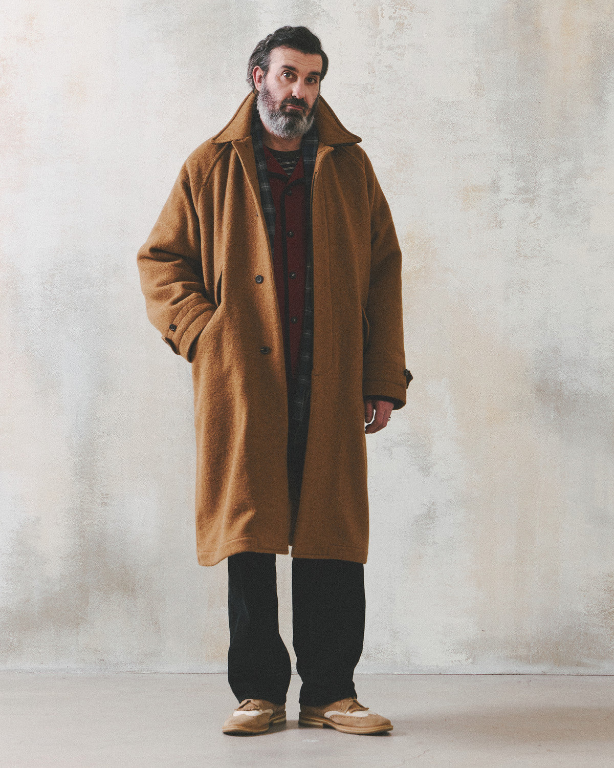Eastlogue - Highland Balmacaan Coat (Camel Wool) product image 1 | TRAB K-Fashion Australia