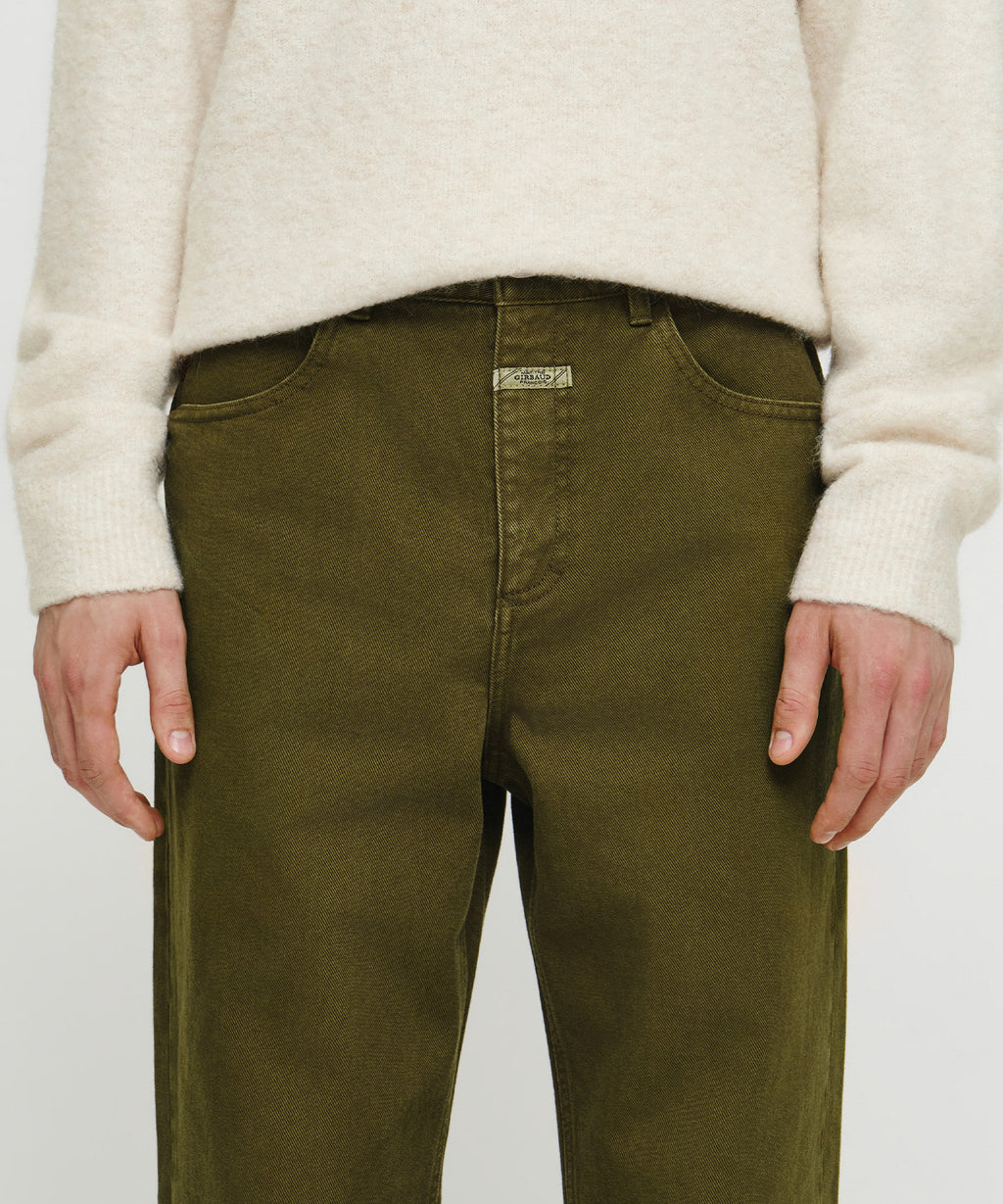 Marithe & Francois Girbaud - Semi-wide Denim Pants (Olive) product image 1 | TRAB K-Fashion Australia