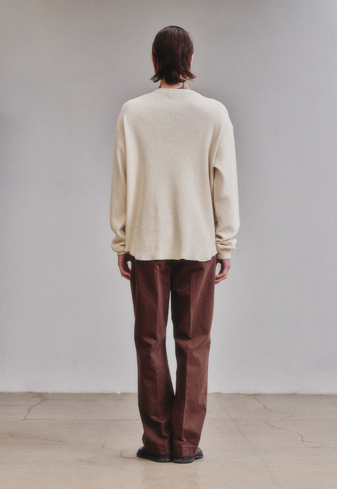 Art if acts - Garment Dyed Waffle Henley (Cream) product image 5 | TRAB K-Fashion Australia