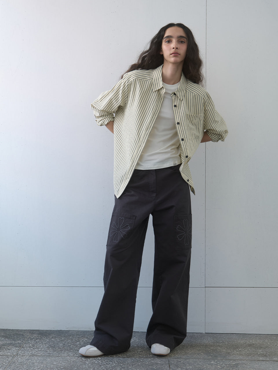 Kijun - Stripe Shirt Butter Stripe product image 4 | TRAB K-Fashion Australia