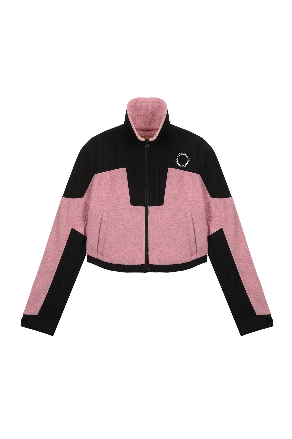 Matin Kim - Fleece Crop Track Jumper (Pink) product image 1 | TRAB K-Fashion Australia