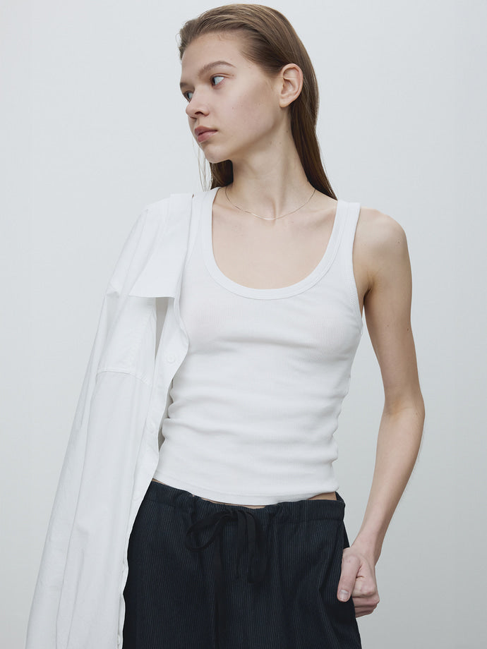 Tonywack - Light Wool Cotton Drawstring Trousers (Navy Stripe) product image 3 | TRAB K-Fashion Australia