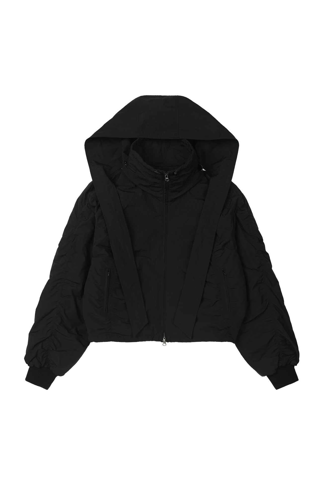 Deinet - Parka Ring Hooded Cropped Jumper (Black) product image 9 | TRAB K-Fashion Australia