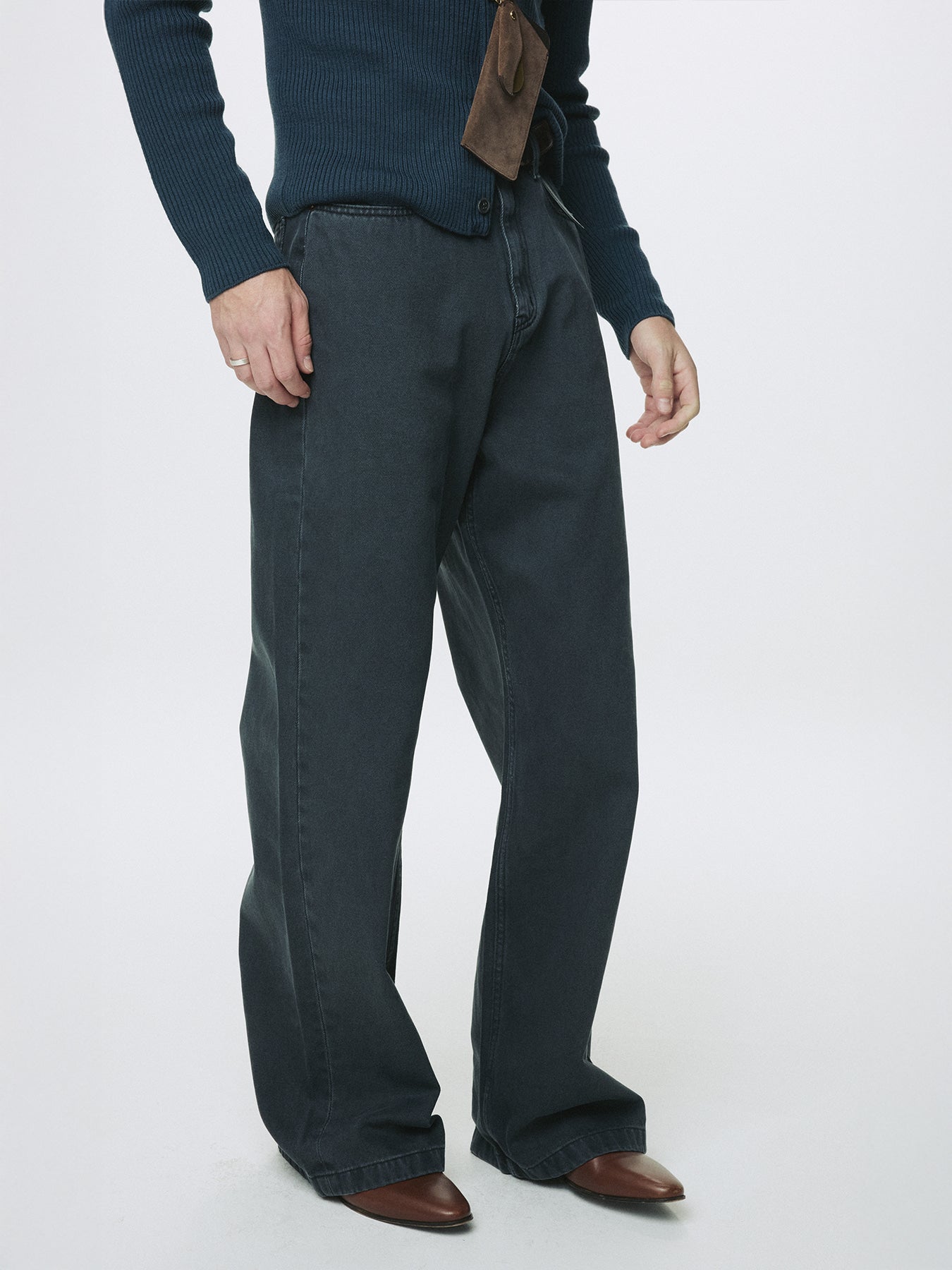 Tonywack - Wide-Leg Denim Jeans (Faded Carbon) product image 5 | TRAB K-Fashion Australia