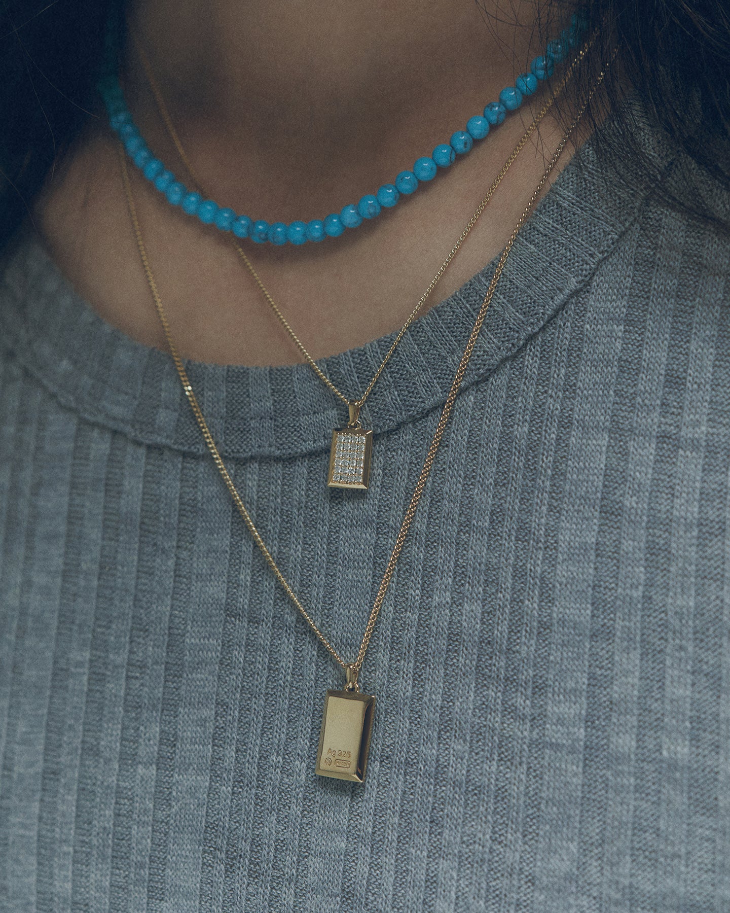 Numbering - Double Side Onyx Necklace #7738 product image 4 | TRAB K-Fashion Australia