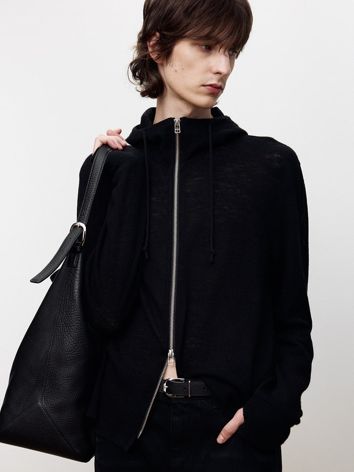 Tonywack - Light Wool Hooded Zip Jacket (Black) product image 7 | TRAB K-Fashion Australia