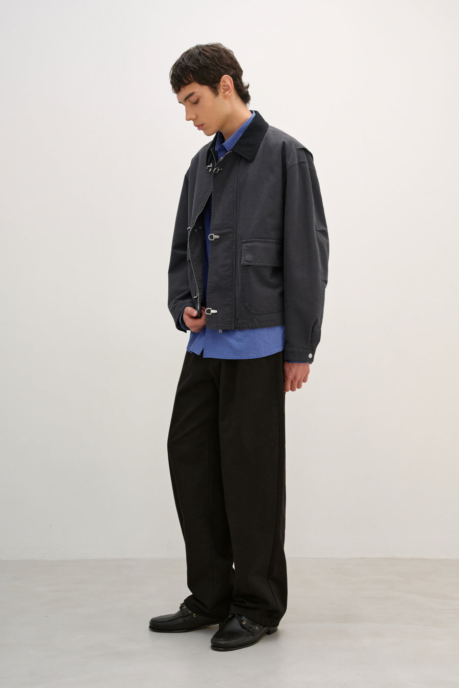 Insilence - Curved Chino Pants (Black) product image 3 | TRAB K-Fashion Australia