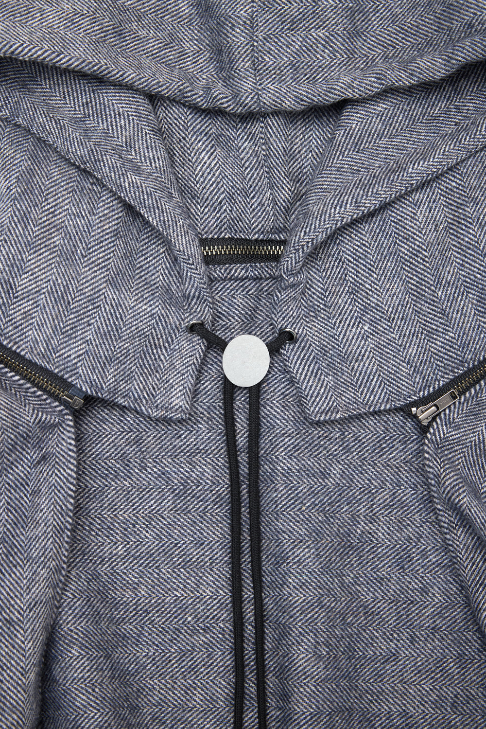 Hatchingroom - Hoodie Muffler Hairy Herringbone Blue (Grey) product image 4 | TRAB K-Fashion Australia