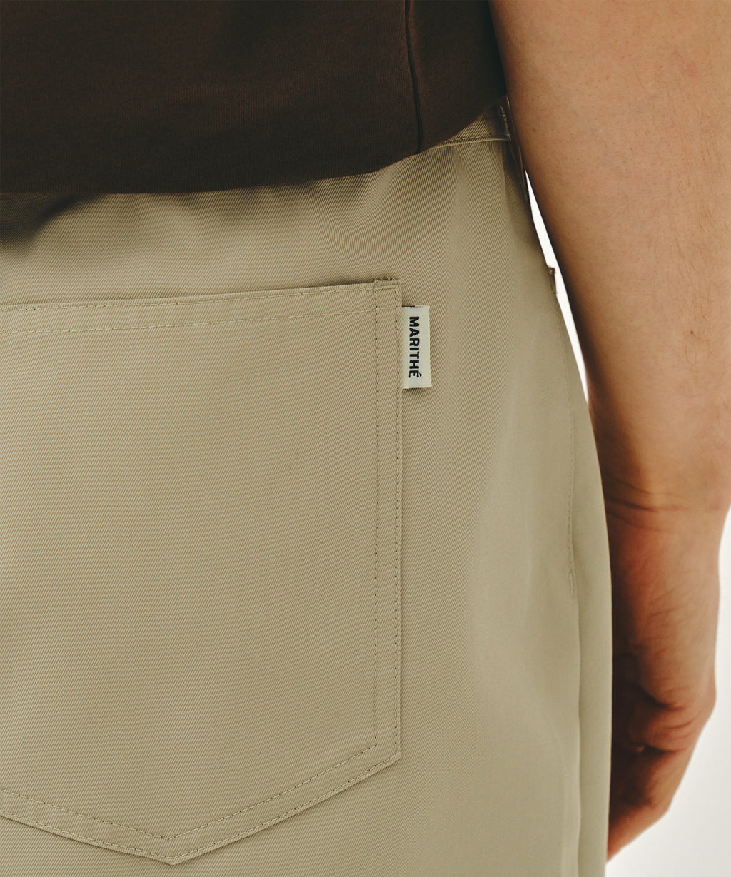 Marithe & Francois Girbaud - Curved Chino Pants (Beige) product image 2 | TRAB K-Fashion Australia