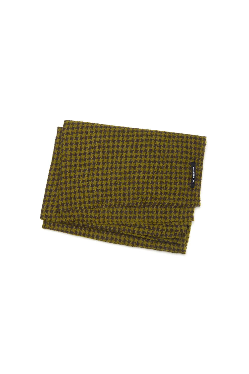 Hatchingroom - Houndstooth Check Wool Muffler (Green) product image 3 | TRAB K-Fashion Australia