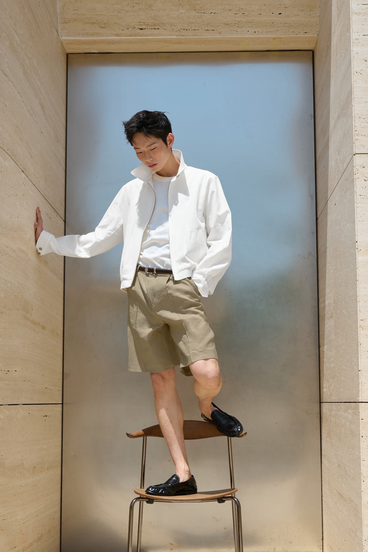 STU - Vintage Swing Jacket (White) product image 7 | TRAB K-Fashion Australia