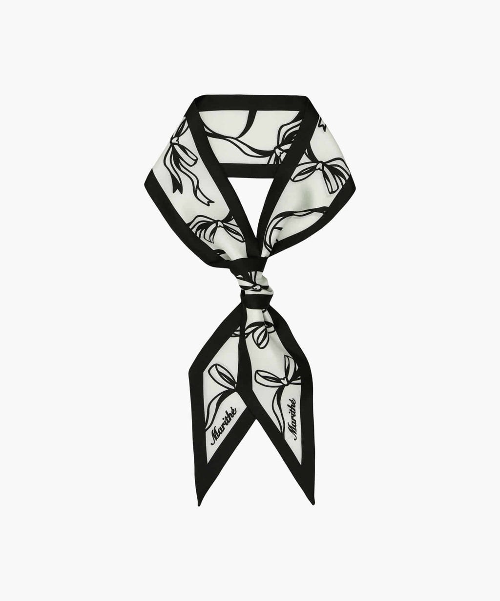Marithe & Francois Girbaud - Silk Twilly Scarf (Ivory) product image 2 | TRAB K-Fashion Australia