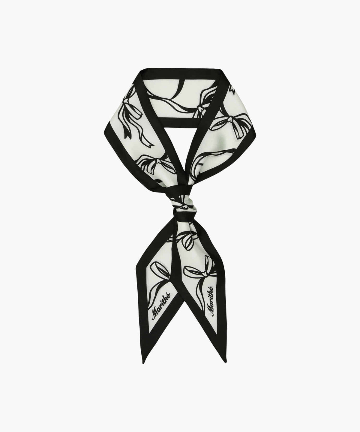 Marithe & Francois Girbaud - Silk Twilly Scarf (Ivory) product image 2 | TRAB K-Fashion Australia