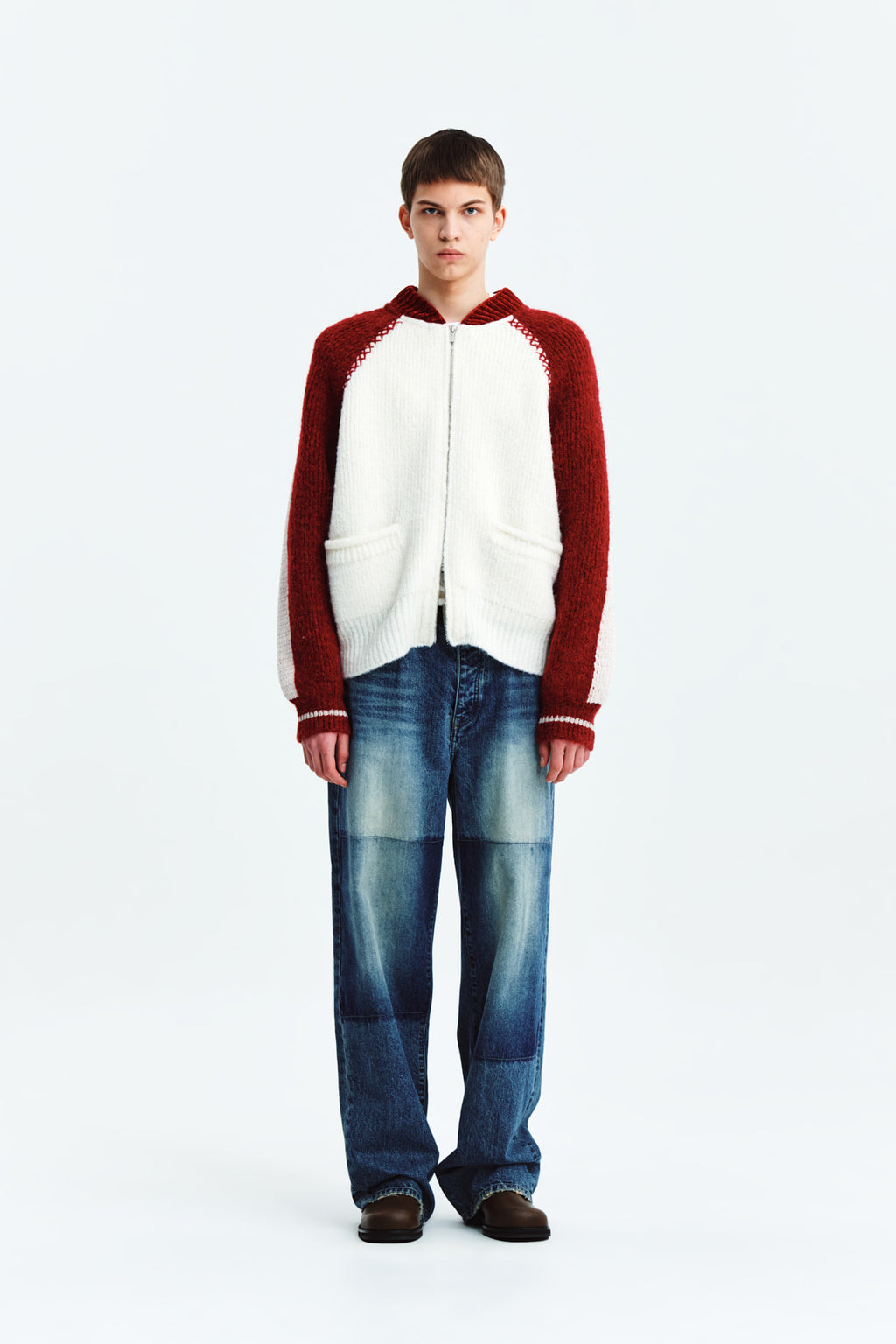 Matin Kim - Reverse Washed Denim Pants (Blue) product image 5 | TRAB K-Fashion Australia