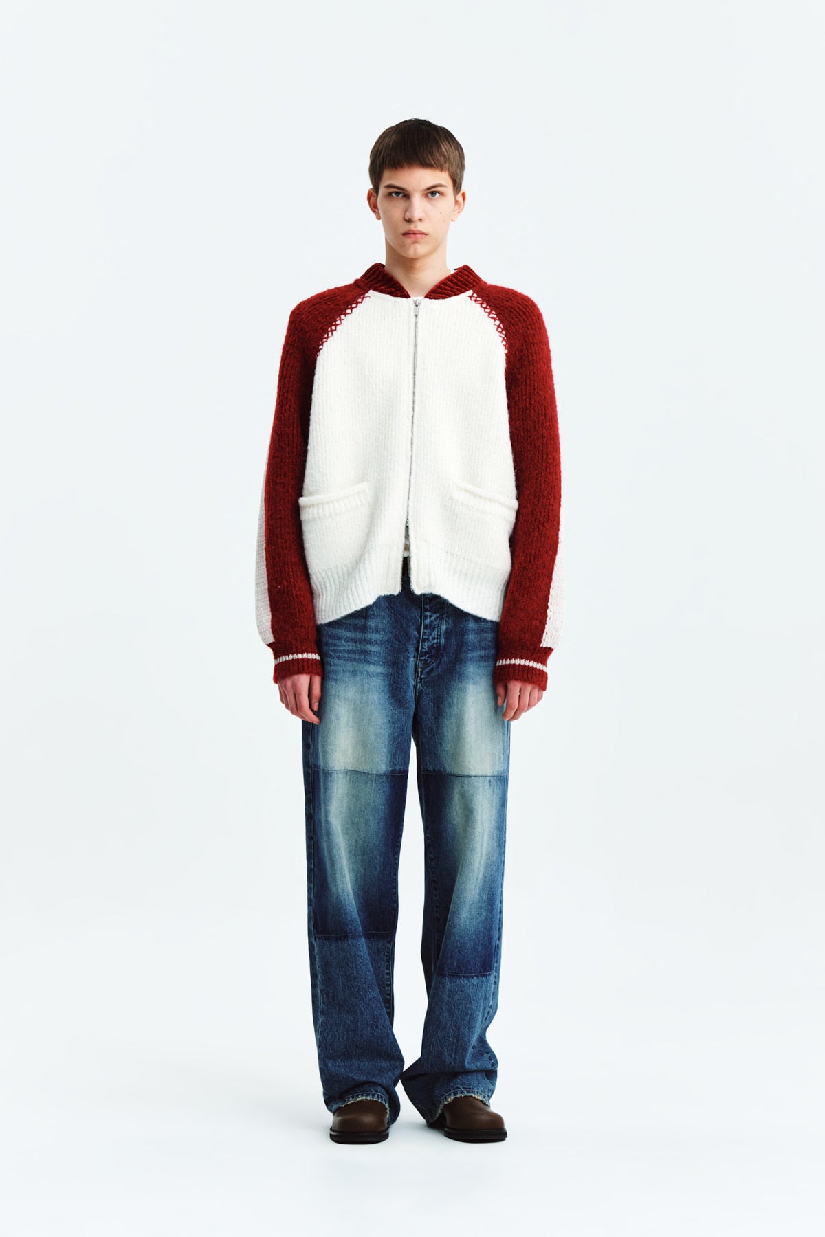 Matin Kim - Reverse Washed Denim Pants (Blue) product image 5 | TRAB K-Fashion Australia