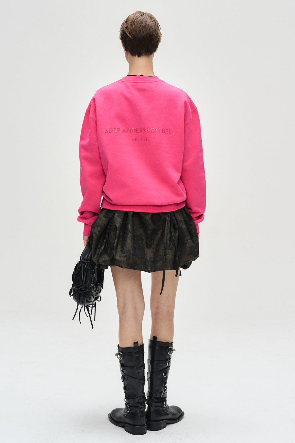 Andersson Bell - Unisex Stool Patch Logo Sweatshirts (Pink) product image 2 | TRAB K-Fashion Australia