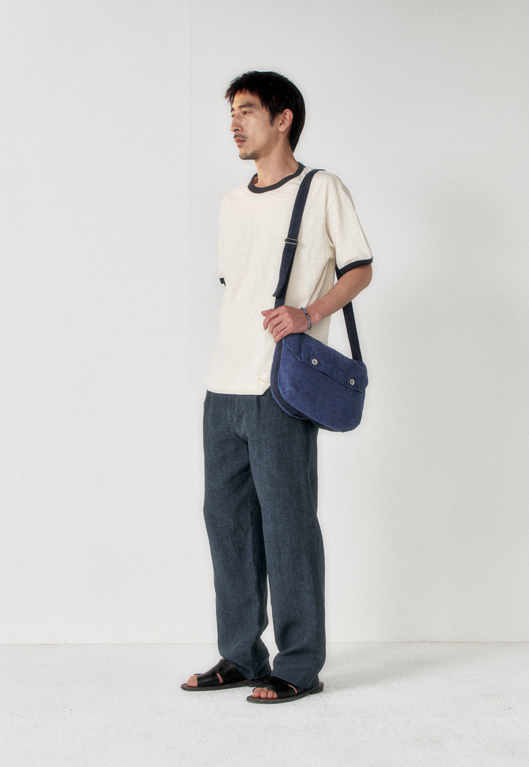 Art if acts - Slub Ringer Tee (Cream/Navy) product image 3 | TRAB K-Fashion Australia