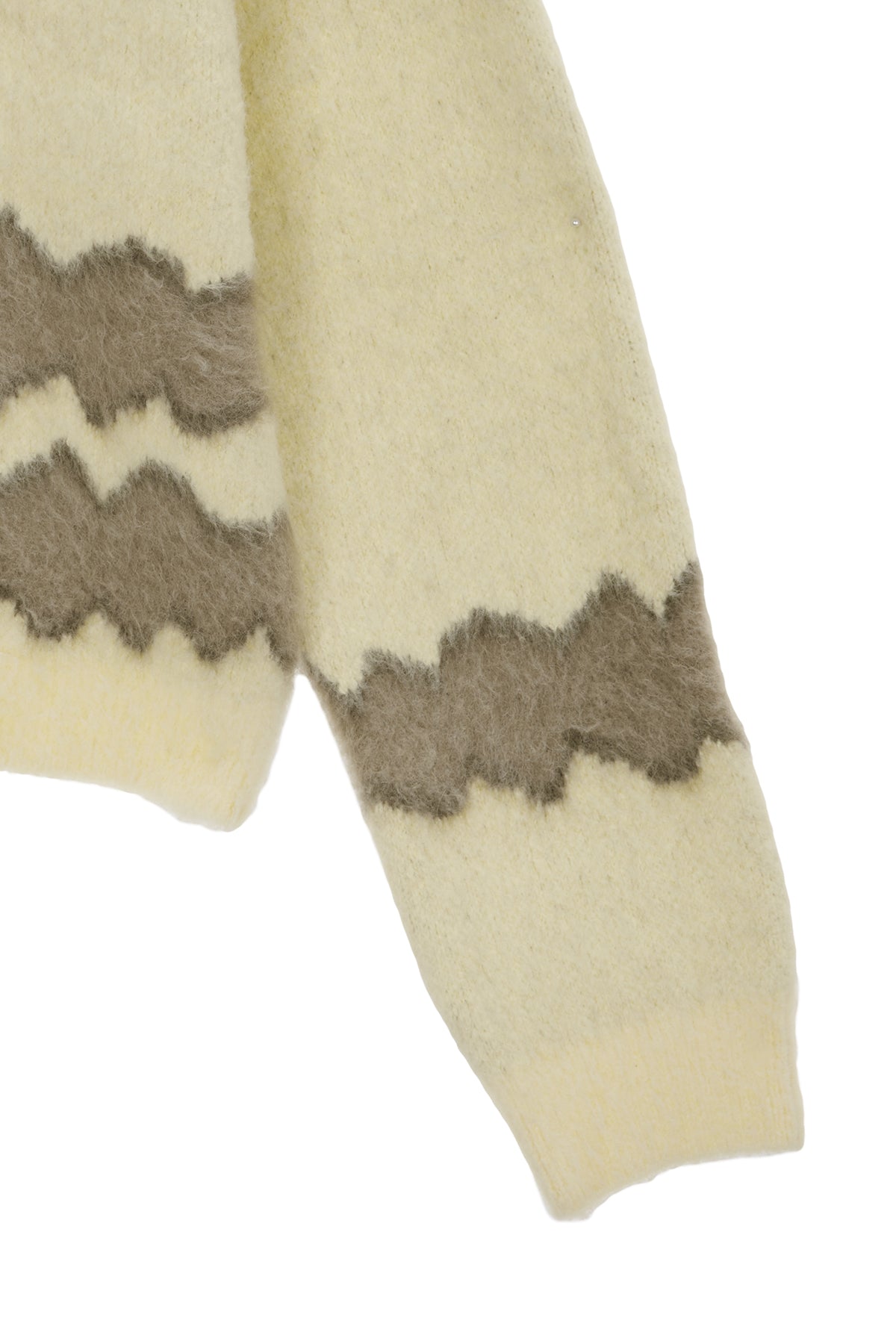 Matin Kim - Wavy Stripe Brushed Cardigan (Yellow) product image 4 | TRAB K-Fashion Australia