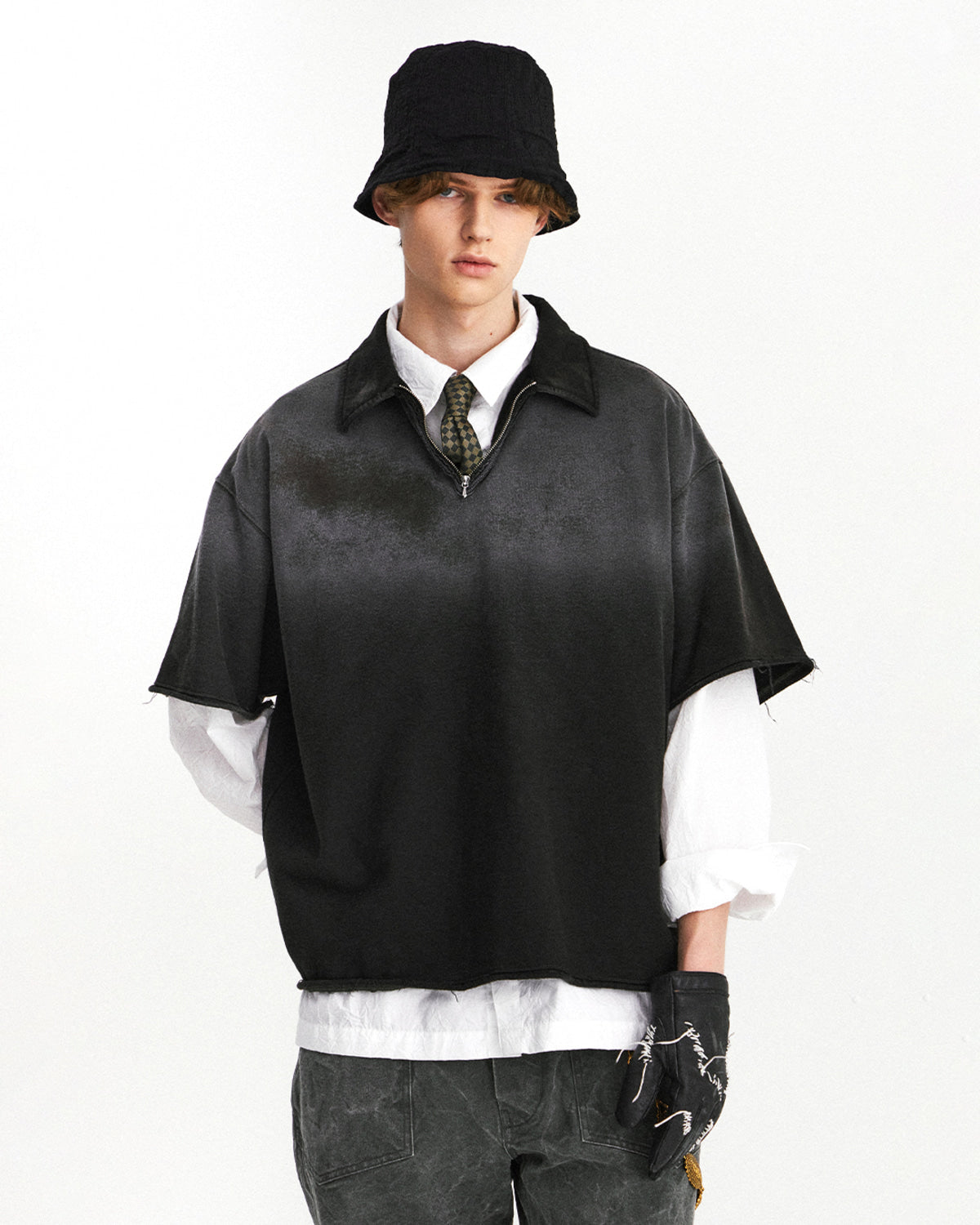 Eastlogue - Cut Out Collar Sweat (Black) product image 3 | TRAB K-Fashion Australia