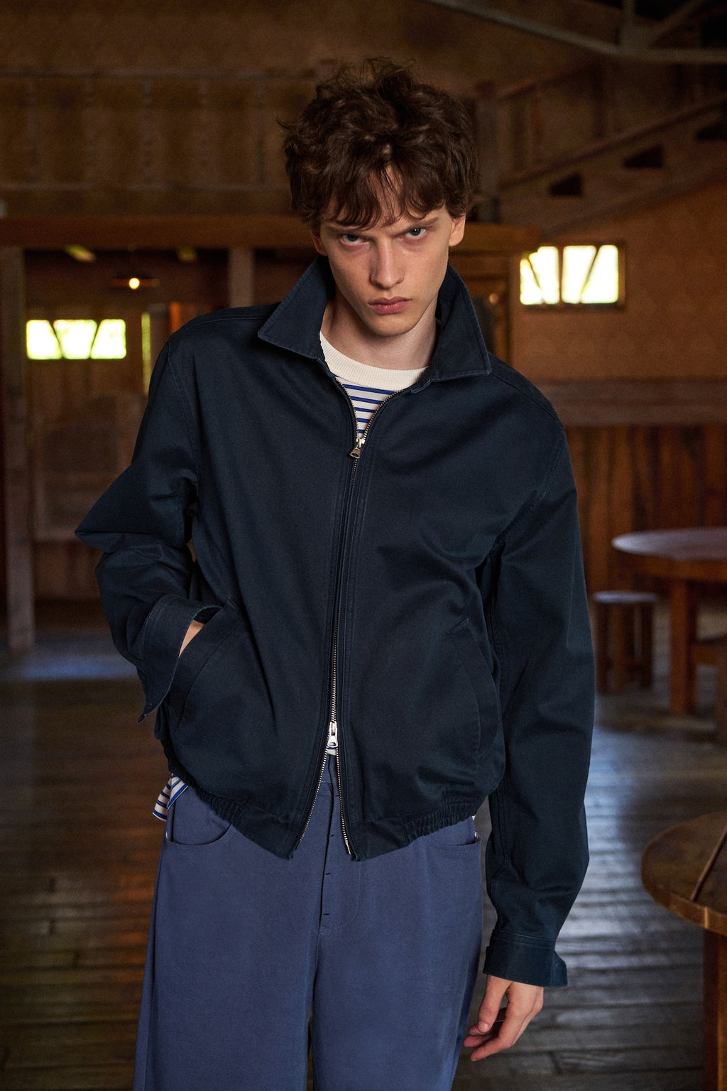 STU - Curved Cuff Jacket (Navy) product image 14 | TRAB K-Fashion Australia