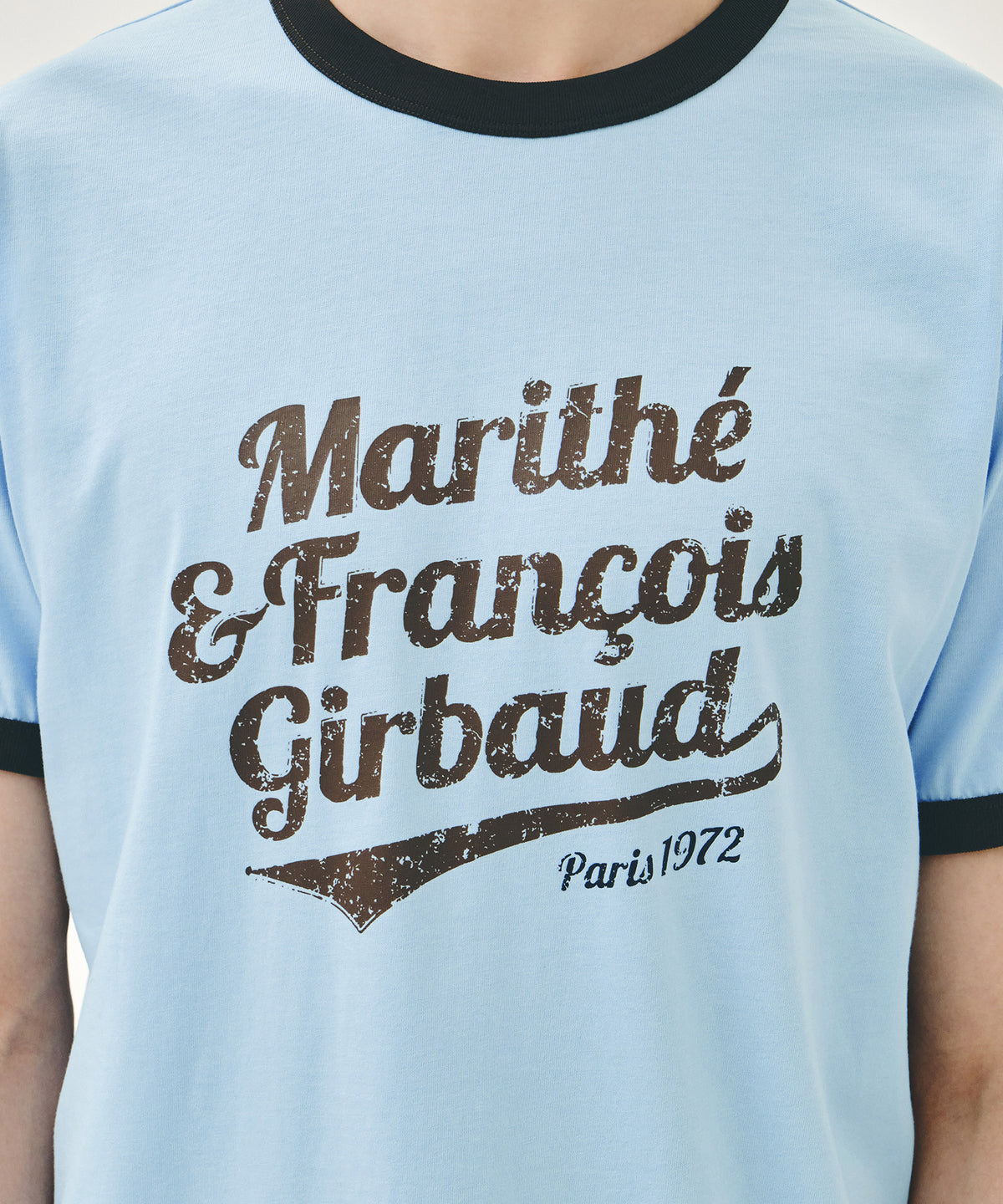 Marithe & Francois Girbaud - Vintage Logo Ringer Tee (Sky Blue) product image 4 | TRAB K-Fashion Australia