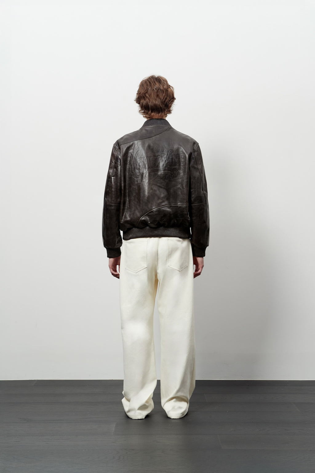 Stu - Stamped Lamb Skin Leather Jacket (Brown) product image 4 | TRAB K-Fashion Australia