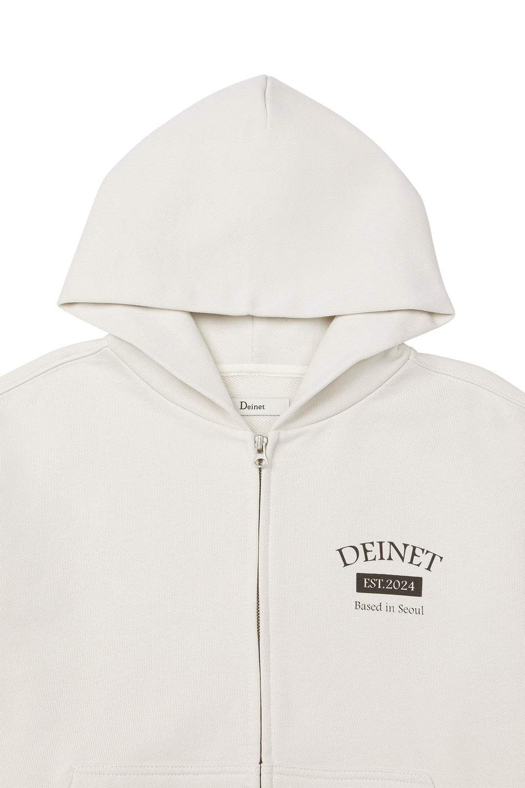 Deinet - German Lettering Hoodie Zip-Up (Ivory) product image 11 | TRAB K-Fashion Australia