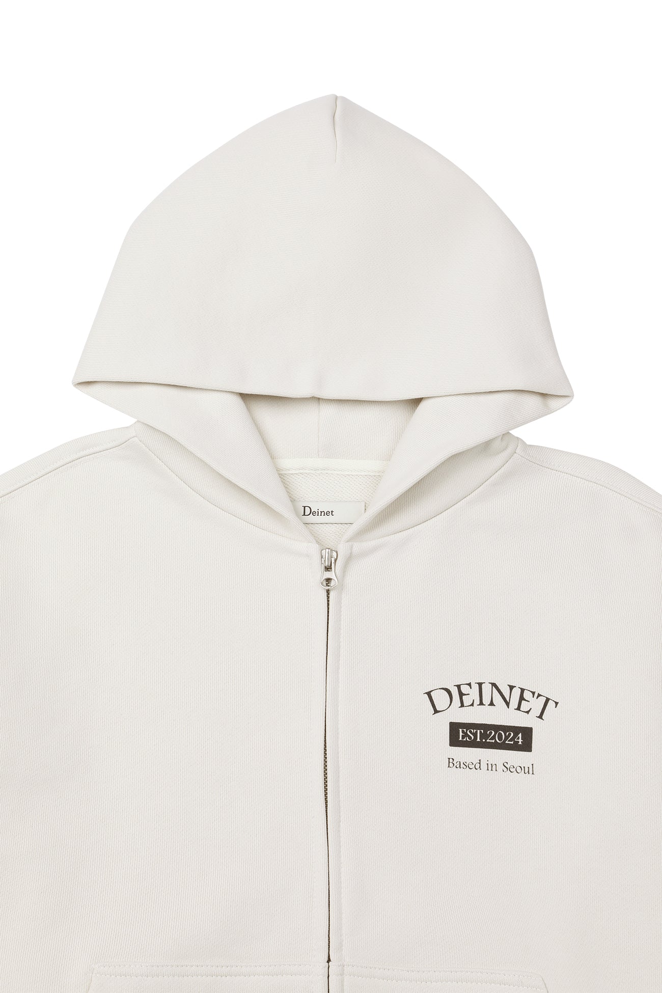 Deinet - German Lettering Hoodie Zip-Up (Ivory) product image 11 | TRAB K-Fashion Australia