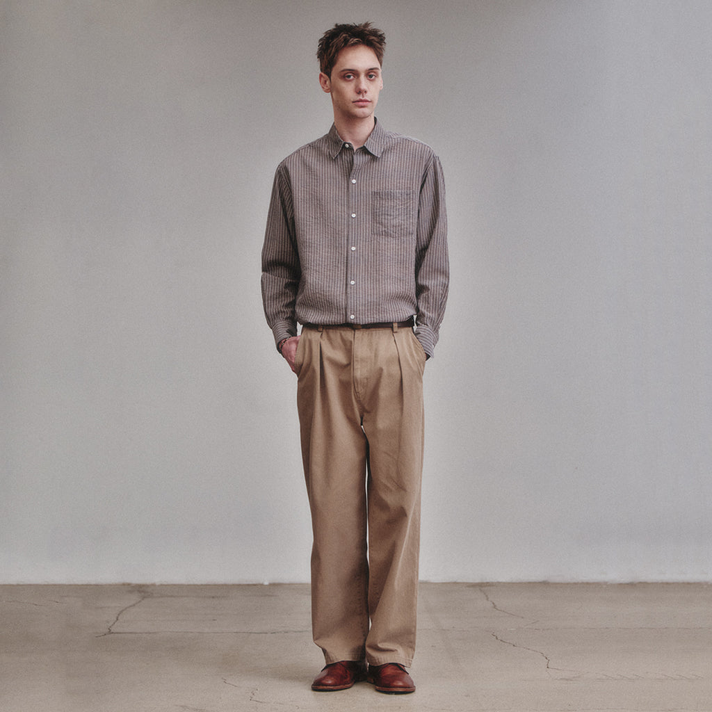 Art if acts - One Tuck Chino Pants (Beige) product image 2 | TRAB K-Fashion Australia