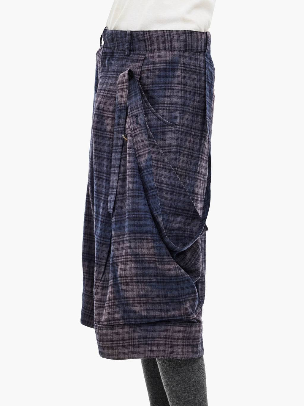 Jiyong Kim - Sun-Bleached Layered Strap Half Trousers (Navy) product image 5 | TRAB K-Fashion Australia